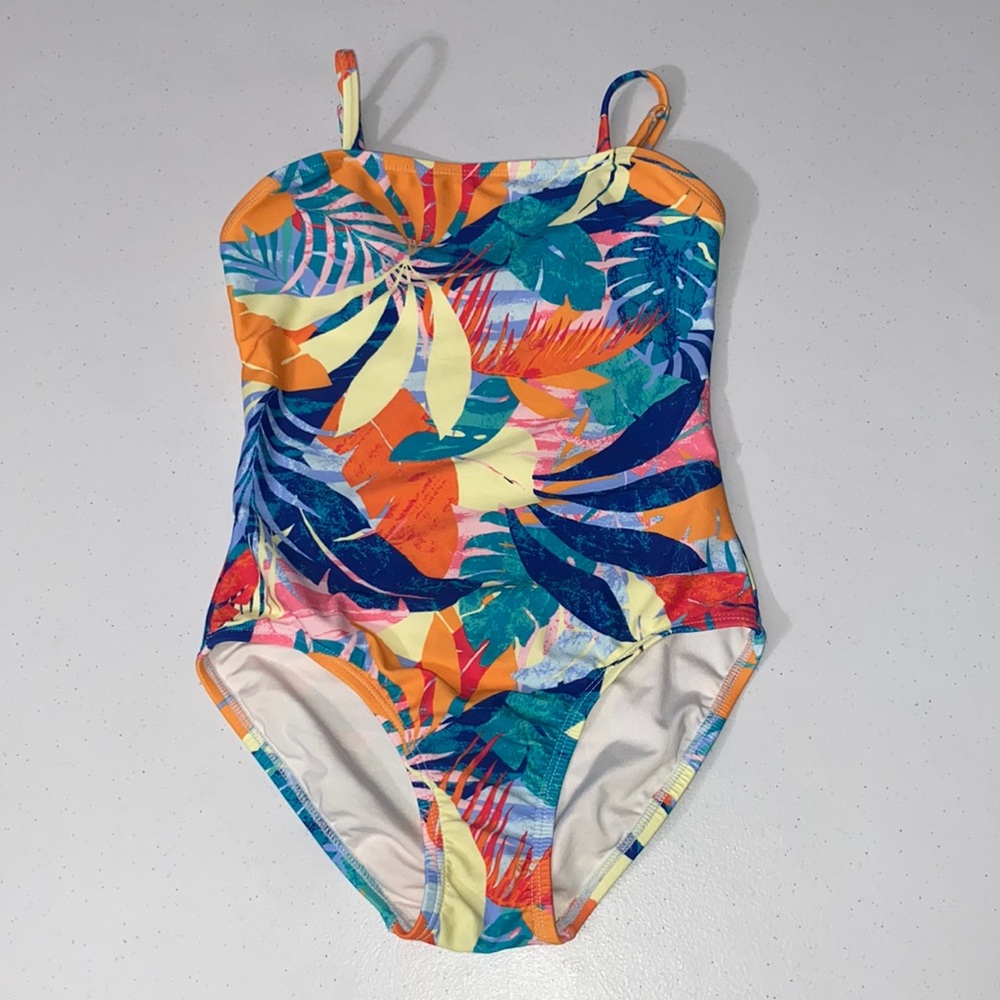Old Navy Girl’s One Piece Tropical Floral Summer Swimsuit Size M (8)